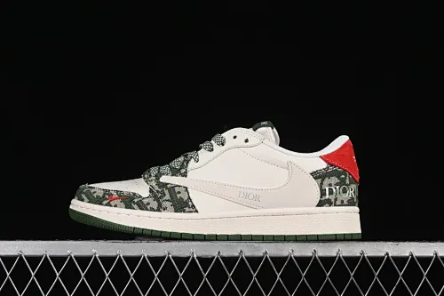 All categories Air Jordan Jordan series basketball shoes Air Jordan 1 Low High-end customized low-top sneakers Travis Scott x Fragment Design x Air Jordan 1 Low OG SP AJ1 Joe 1 Gucci joint-beige pattern low-top cultural casual sneakers XY2688-114
